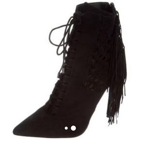 Alexandre Birman Fringe Pointed - Toe Ankle Boots